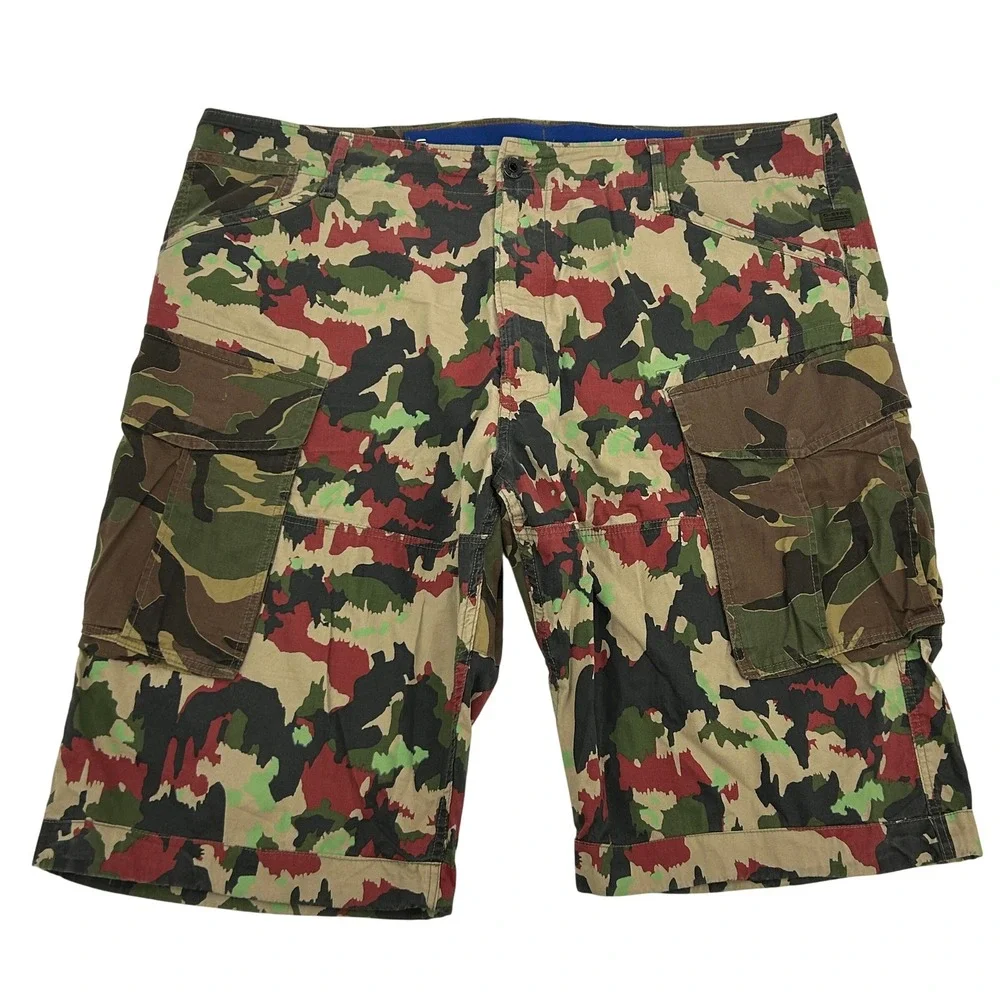 G-Star Raw Rovic‎ RC Relaxed 1/2 Cargo Shorts Mens 40 (Waist 43) Multi Camo